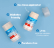 Two Heel Magic sticks with caps removed and text callouts